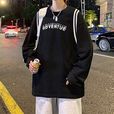C005P28秋季港风潮流宽松长袖t恤打底衫男，男装T恤，星座1204-3