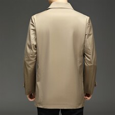 MJ2110男士2022年春季新款长袖外套休闲连帽青年中长款风衣P140，男装风衣，电商B360