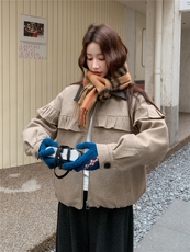 新款现货2152-P265-K395白鸭绒90绒保暖派克服休闲减龄宽松休闲，女装派克服，网红馆