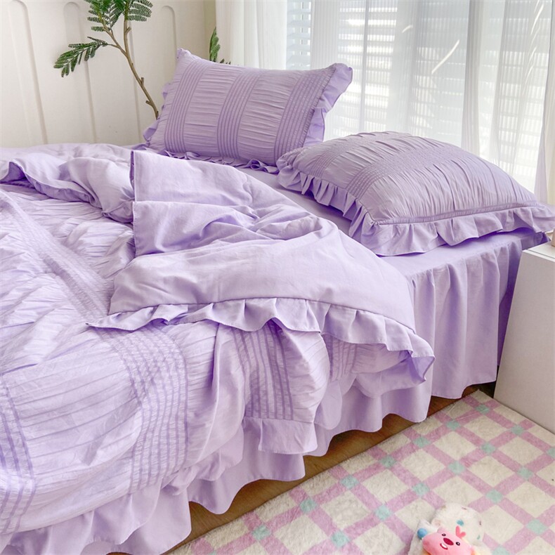 新款云柔泡泡棉泡泡纱夏被四件套，被套/被芯，一起卖家纺