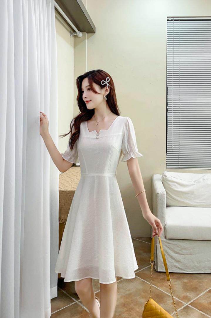 天丝提花简约大气连衣裙系列款产品，女装连衣裙，天使公主