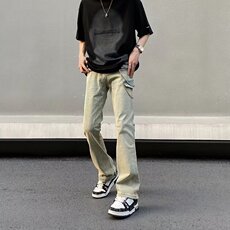 美式破洞牛仔裤高街潮牌男款2024新款夏季宽松设计感男生裤子，男装牛仔裤，星座218-1（原230）