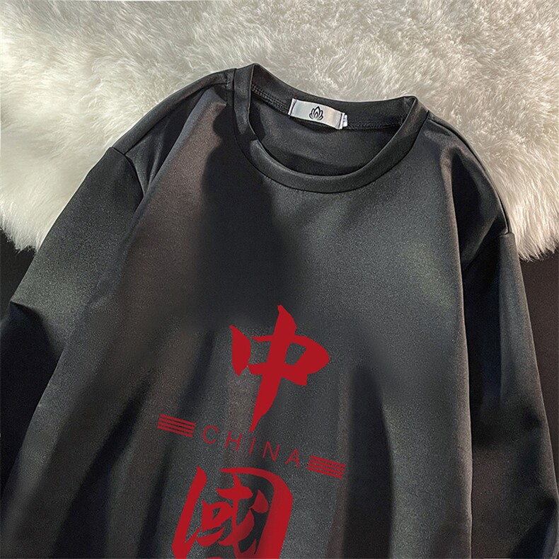 T4198-P25加绒款-P35简约帅气百搭长袖t恤男大码胖子卫衣,男装卫衣,电商A040