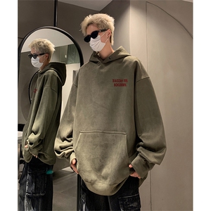 抖音得物供货提供视频 秋冬重磅美式麂皮绒连帽卫衣 JLM29图片