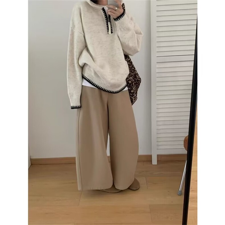 H2310-P63欧洲站2025秋冬新款女潮懒散风宽松颗粒绒半拉链连帽,男装卫衣,电商B323A