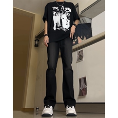现货主推弹力渐变大码直筒微喇毛边牛仔裤K860-K861-K866-P50，男装牛仔裤，星座205