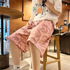 夏季新款港风大码小熊印花短裤M-5XL-DK2212-P30，男装牛仔裤，星座417-1（原电商B245）