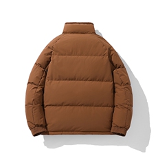 新标90%白鸭绒简约立领抽绳外套纯色加厚羽绒服ESY0205-P210，男装羽绒服，电商B306