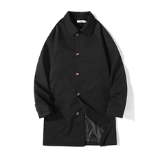 春装潮流时尚简约中长款风衣男休闲大码外套F88P80，男装风衣，电商C323