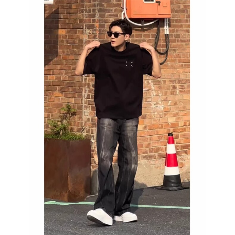 1506A/G5790/P45cleanfit爆裂闪电纹牛仔裤,男装牛仔裤,星座1506A