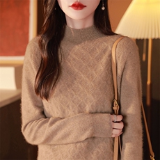 优雅气质新款时尚百搭经典羊毛衫，女装羊毛衫，邓利维