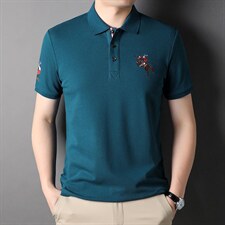 新款T恤男士纯色翻领纯棉商务休闲宽松运动服上衣潮流百搭体恤衫，男装T恤，电商B212（原钱塘6029）