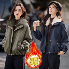 现货秒发2025新款加厚连帽派克服冲锋衣外套防风御寒棉衣棉服，女装派克服，星宇服饰