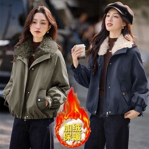 现货秒发2025新款加厚连帽派克服冲锋衣外套防风御寒棉衣棉服图片