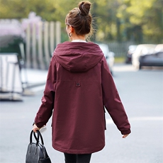 现货Ｓ-3ＸＬ码适合95-200斤穿中长款加绒加厚派克服时尚减龄百搭，女装大码女装，妃曼