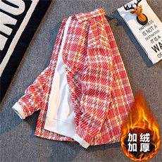 1506-1/GLE-771910/P63小香风毛呢加绒外套男短款宽松休闲夹克1，男装夹克，星座1506A