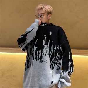 美式圆领毛衣男慵懒风休闲针织衫 X7133 P42图片