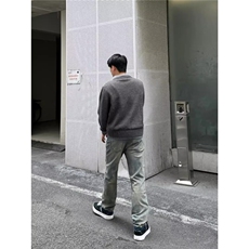 灰色POLO领卫衣男女春秋2025新款学院风假两件拼接条纹衬衫毛衣，男装针织衫/毛衣，星座506A