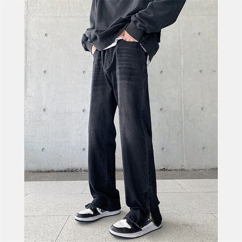 弹力拉链黄泥色牛仔裤男715-6-BX15P50(控68）,男装牛仔裤,星座715-6