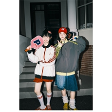 撞色拼接条纹织带立领外套女款秋季运动休闲宽松夹克，男装夹克，星座506A