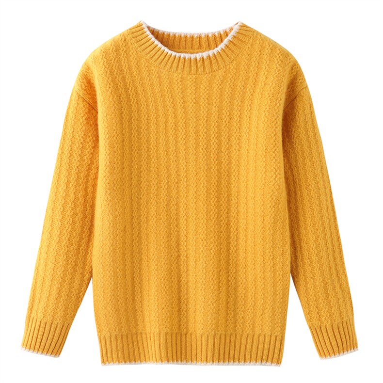 2025年秋季新款加厚桂花针半高领针织儿童上衣时尚休闲通勤百搭，童装儿童羊毛衫，暖钟情羊绒