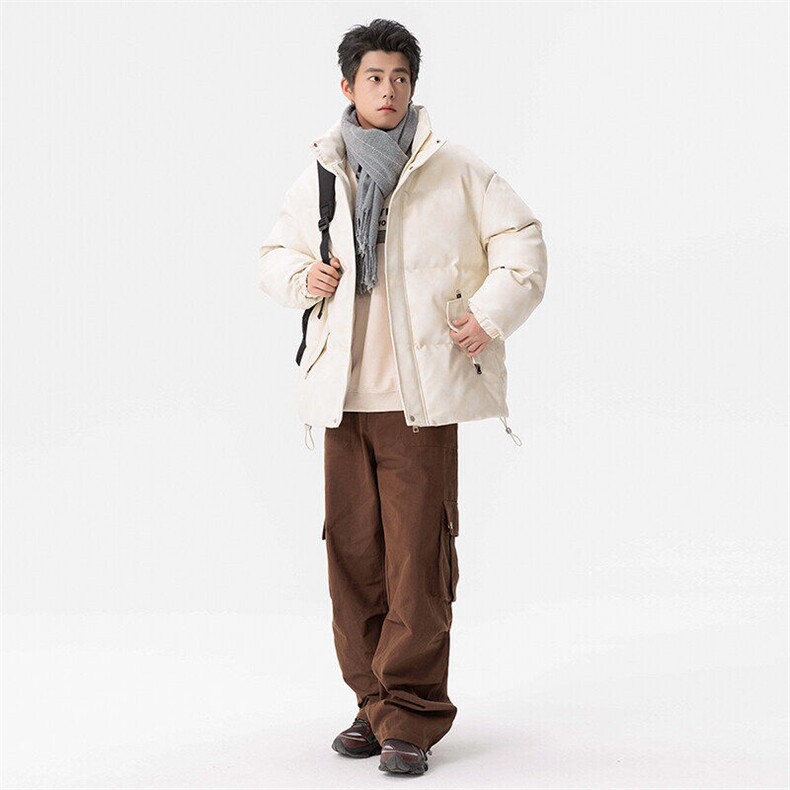 冬季棉衣男女情侣棉服痞帅青少年PU保暖皮外套,男装棉衣,星座1206（原A206）