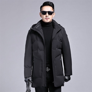 B2186钱塘2020-390白鸭绒中长款可脱卸帽男装羽绒服P290图片