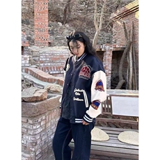 棒球服秋冬季新款男女同款外套，女装短外套，星座1210-1