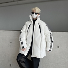 三条杠皮棉服冬季宽松棉衣立领冬装棉袄外套男MY2416-特100控168，男装棉衣，电商B370