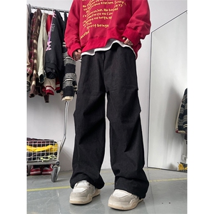 05秋冬新款宽松直筒休闲裤美式灯芯绒垂感裤子XZ211-1-K2358-P55图片