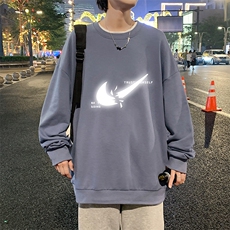 S6111-P28加绒款-P33秋季圆领卫衣男大码韩版宽松长袖外套，男装卫衣，电商A040