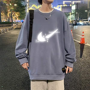 S6111-P28 加绒款-P33 秋季圆领卫衣男大码韩版宽松长袖外套图片