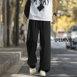 夏季运动薄款时尚男裤直筒冰丝凉感裤阔腿西裤 2080特批2549图片