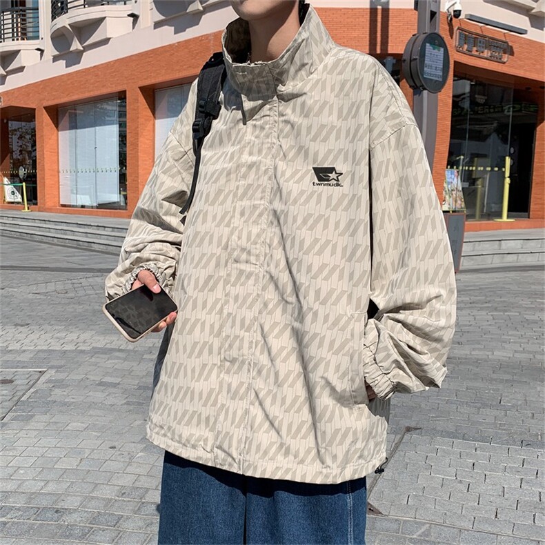 棉致休闲初秋外套男士春秋款飞行员夹克潮牌炸街男生早秋JW12,男装夹克,星座1116A-1（原606A）