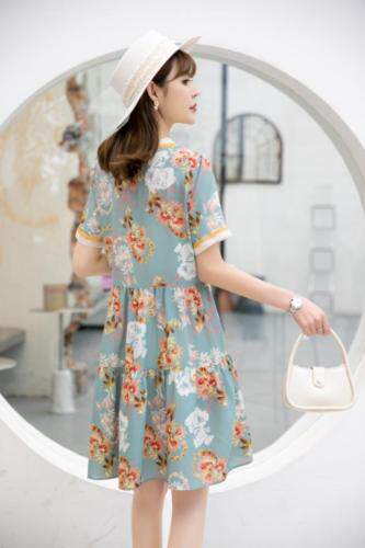 现货供应：夏装新款韩版休闲连衣裙M一XXL，女装连衣裙，拉思维加丝