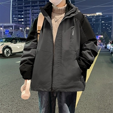 户外三合一拼接冲锋衣宽松百搭防风防水外套夹克男女款1818-P95，男装夹克，电商B306