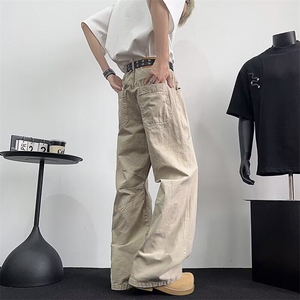 【鲨鱼休闲裤】cleanfit显高美式直筒复古休闲裤男女春夏休闲裤潮图片