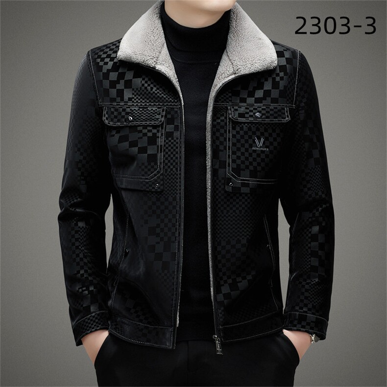 V3168钱塘2020-3新款时尚休闲冬季厚款中年男士夹克外套P200,男装夹克,钱塘207-3