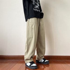 B2212022秋装新款日系宽松大码休闲直筒裤阔腿裤LK22051-P50控68,清凉阔腿裤搭配什么上衣好看图片