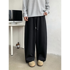 2025新款简约剪裁垂感香蕉弯刀休闲裤宽松卫裤现货K8339-P39，男装休闲裤，星座512-4