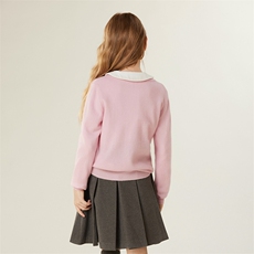 儿童圆领开衫女童秋冬季百搭高端山羊绒衫男童羊毛衫针织毛衣外套，童装儿童羊绒衫，跳跳羊儿童羊绒衫