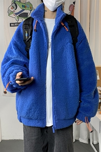 1羊羔毛棉衣外套男加棉加厚ins大码M-5XL情侣棉服男7956P105控138图片