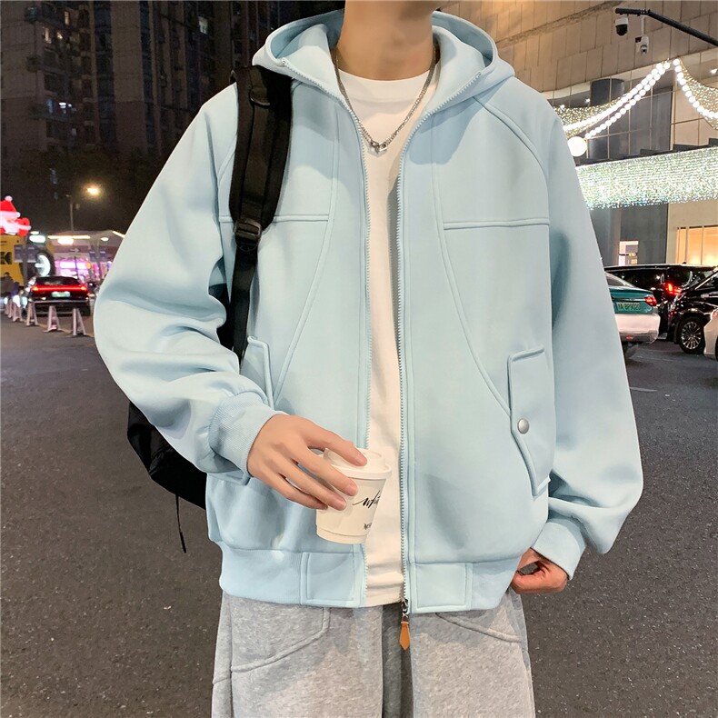 现货春季连帽夹克男ins原宿风宽松外套WY5510-P70图片