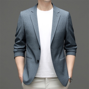 秋季新款西装男西服简约外套西服商务休闲小西装单西