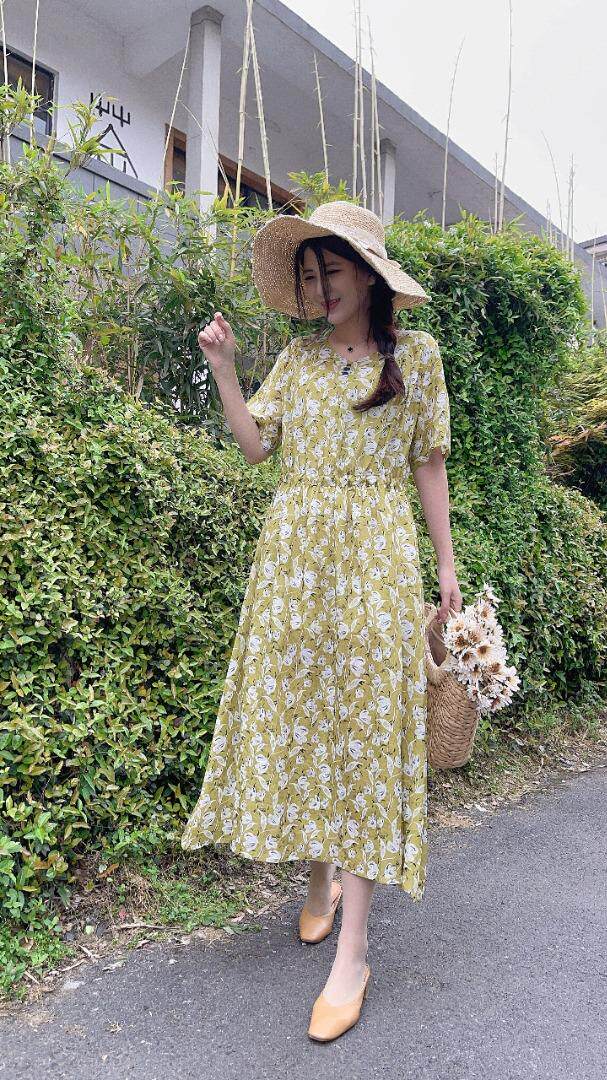 纯苎连衣裙，女装连衣裙，川哲