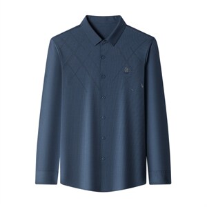 DN7223男式服装新款无痕羊毛衬衫男长袖翻领休闲四季可穿衬衣P80图片