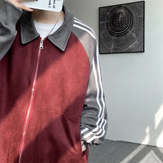 现货JK7848-特P70大码外套秋冬重磅麂皮绒高品质夹克抖音品质，男装夹克，电商A059