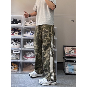 【网图】迷彩工装裤男三条杠裤子美式hiphop阔腿裤BNLL03-P特50图片