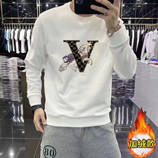 春秋冬华棉卫衣男女圆领宽松范学生情侣款韩版ins港风潮流，男装卫衣，星座218-8