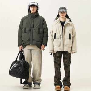 2025冬季新款男日系潮牌连帽白鸭绒羽绒服加厚外套棉衣YR68-F295图片